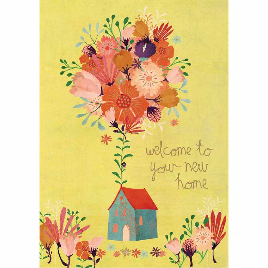 Welcome To Your New Home - House Of Flowers Card GC2146 front