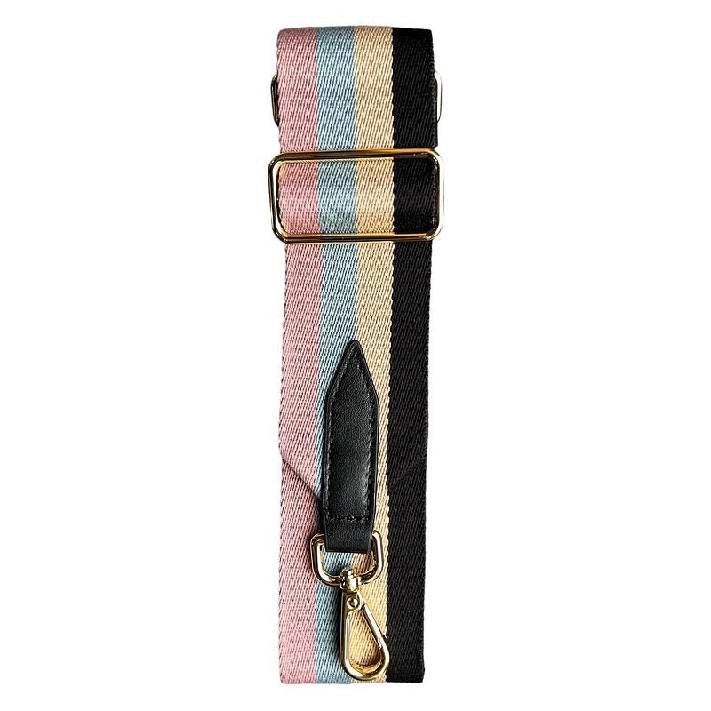 Wide Bag Strap Four Colour Stripes