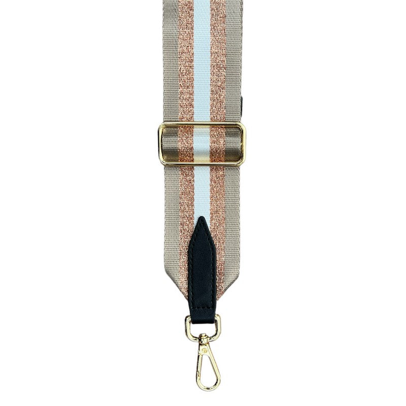 Wide Bag Strap Gold Stripes end