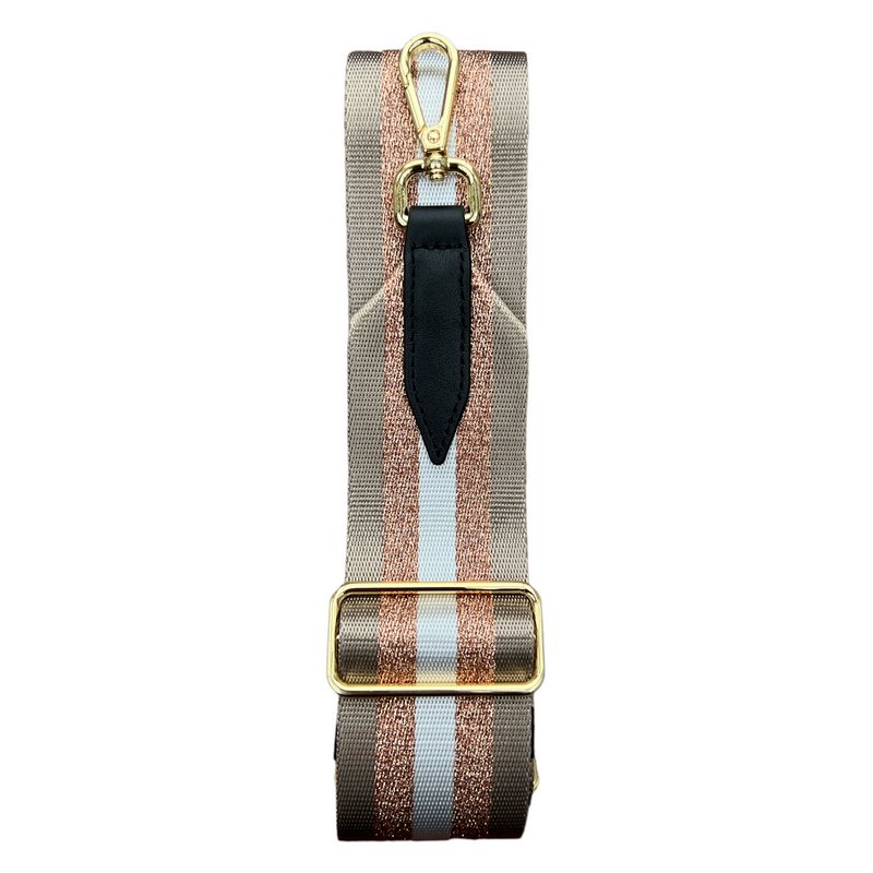 Wide Bag Strap Gold Stripes folded