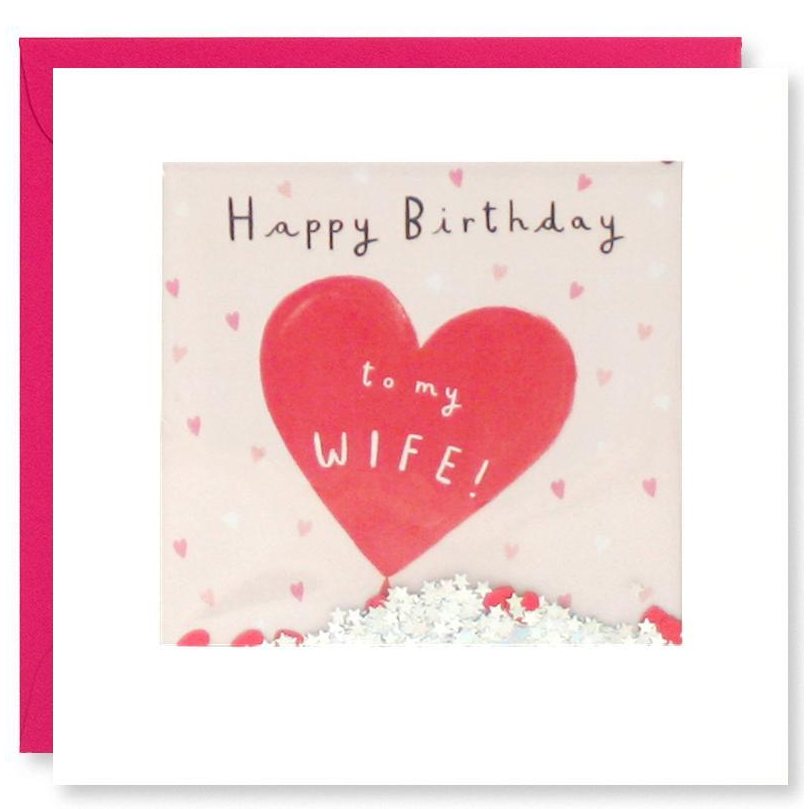 Wife Balloon Birthday Shakies Card PT2882