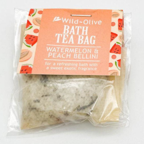 Wild Olive Bath Teabag Pink Watermelon & Peach Bellini