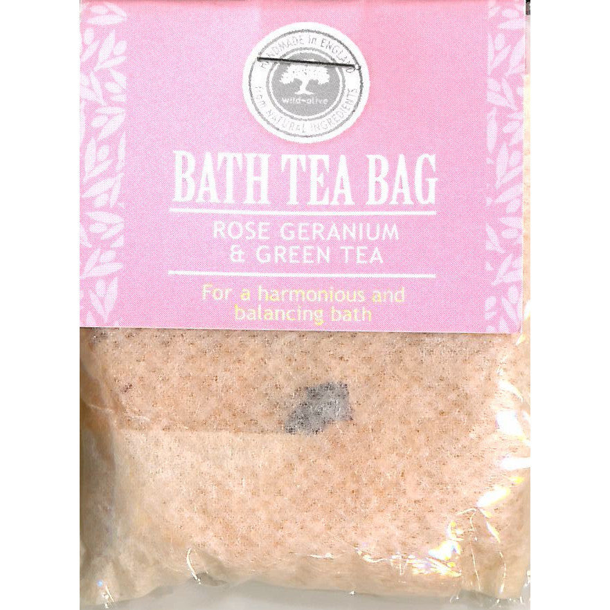 Wild Olive Rose Geranium & Green Tea Bath Teabag