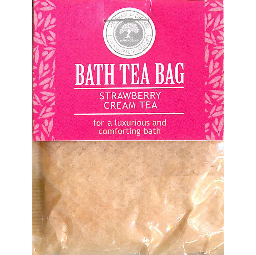 Wild Olive Strawberry Cream Tea Bath Teabag