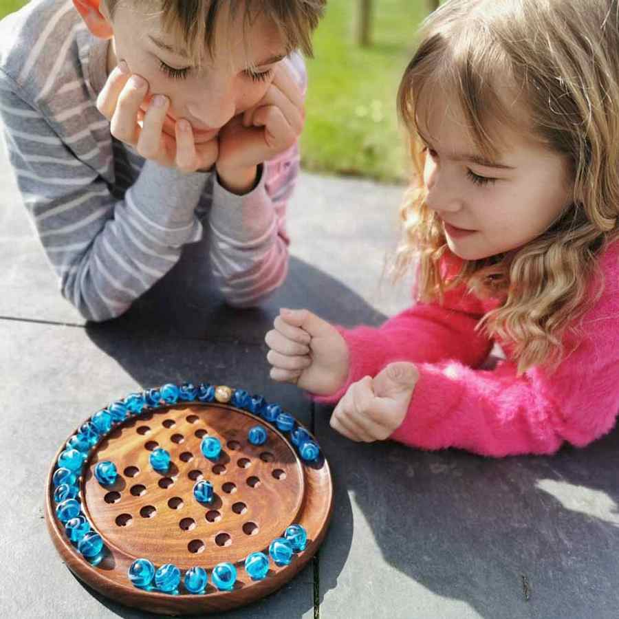 Wooden Solitaire with children