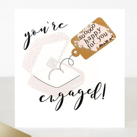 You're Engaged Ring Box Card HAS012