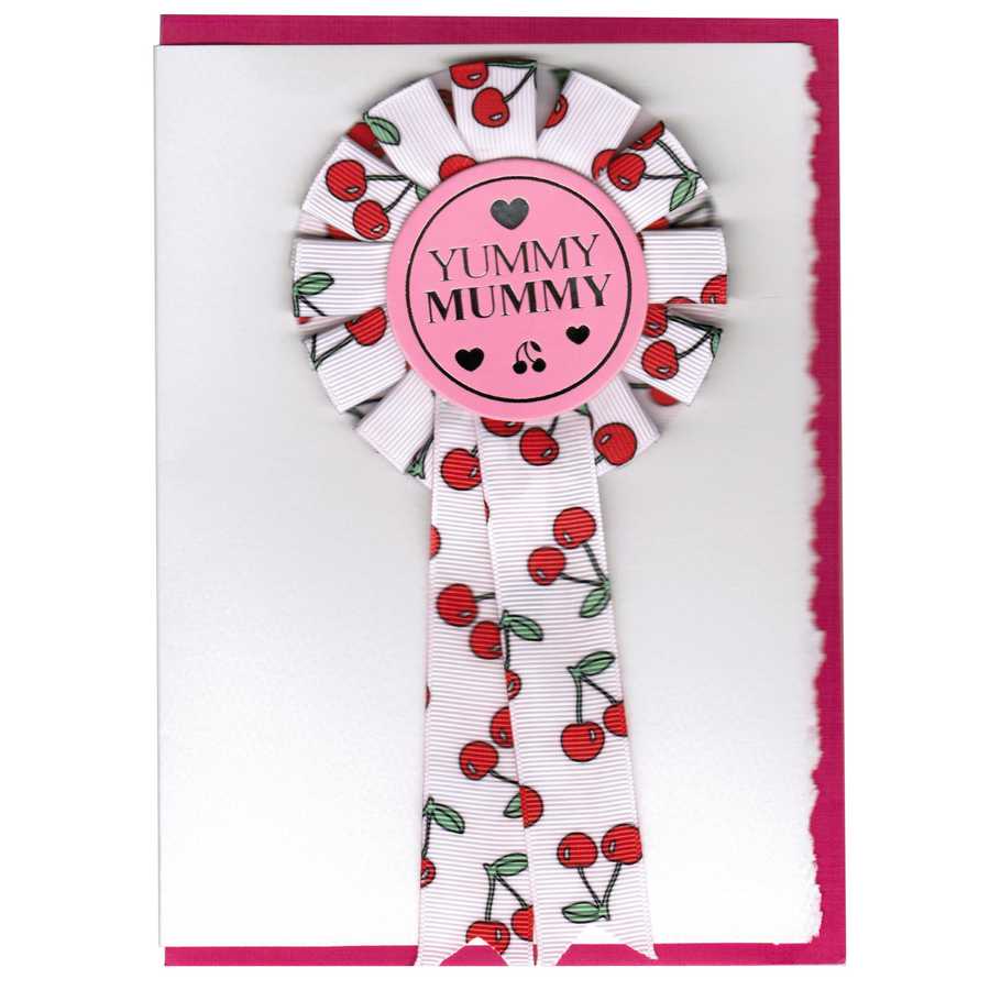 Yummy Mummy Rosette Card