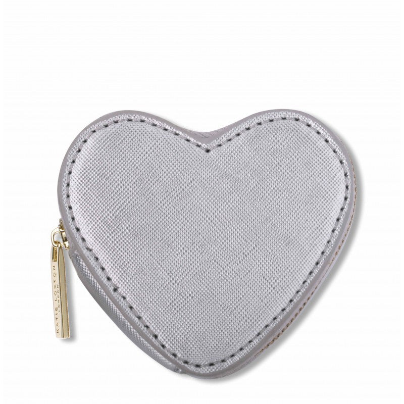 The Heart Purse - Metallic Silver