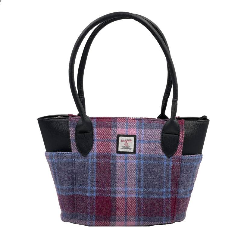 Maccessori Harris Tweed Large Tote Bag in Pastel Pink front