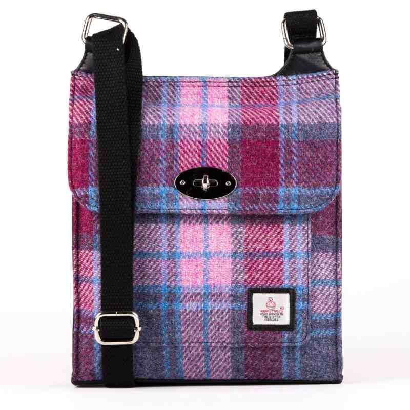 Maccessori Harris Tweed Satchel Bag Pastel Pink front