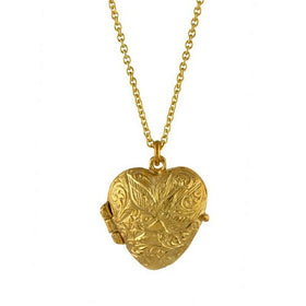 Gold Heart Locket at the Old School Beauly