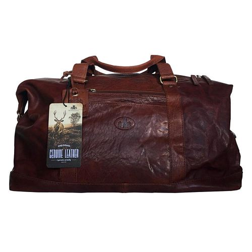 Rowallan Of Scotland Leather Holdall stockist The Old School Beauly