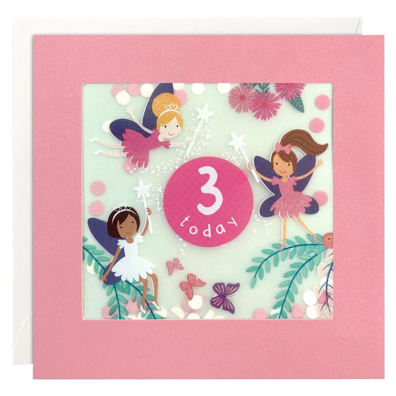 Age 3 Fairies Star Paper Shakies Card PP3717 main