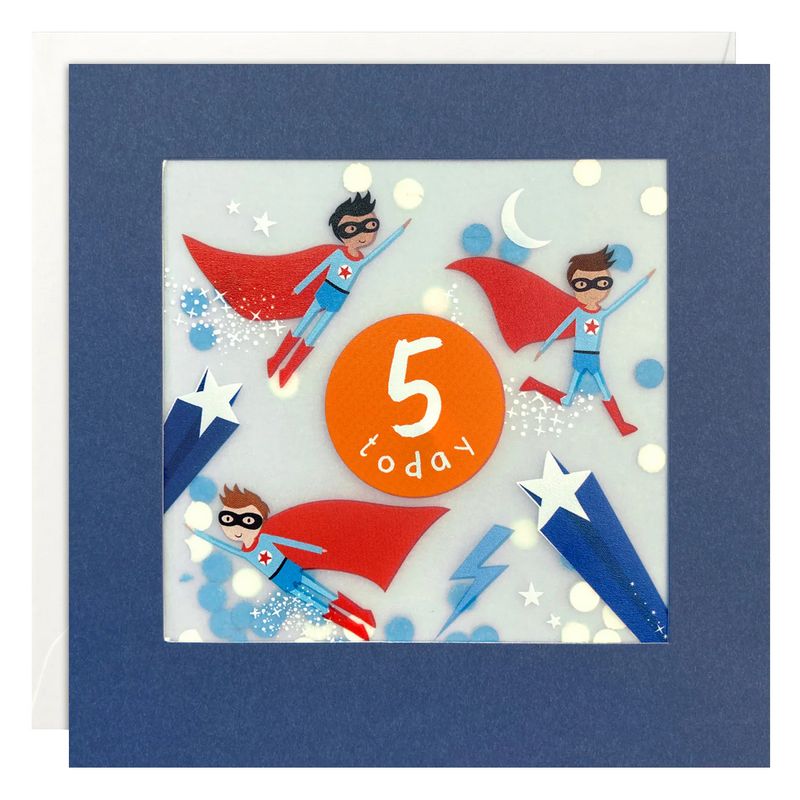Age 5 Super Hero Paper Shakies Card PP3720 main