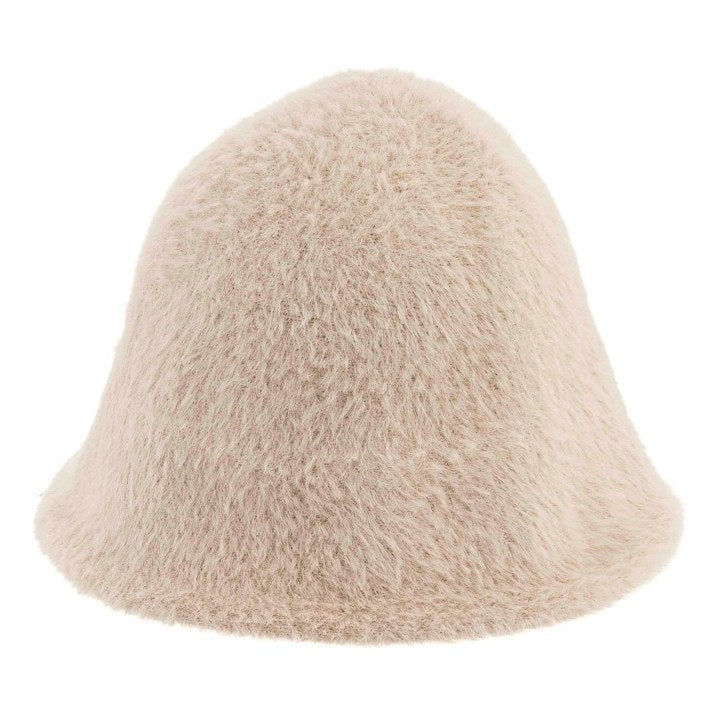 Alex Max Faux Fur Bucket Hat in Beige