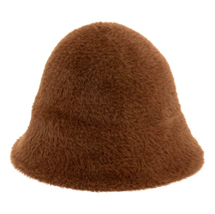 Alex Max Faux Fur Bucket Hat in Coffee