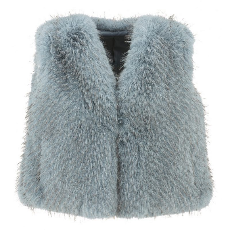 Alex Max Faux Fur Gilet Celeste AMY-GE179 main