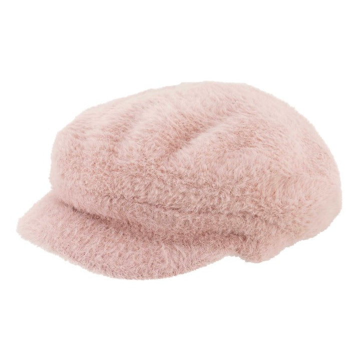 Alex Max Peaked Faux Fur Beret Pink