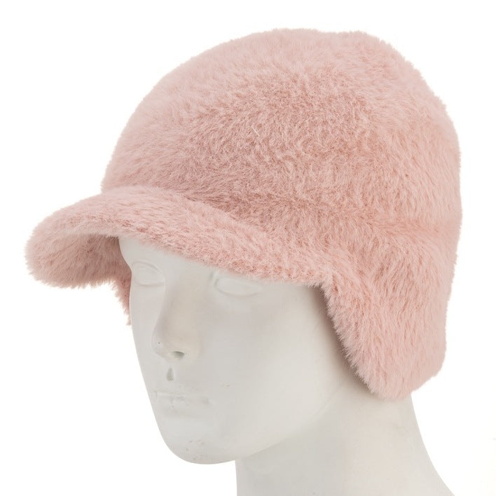 Alex Max Peaked Faux Fur Ear-warmer Hat in Pink