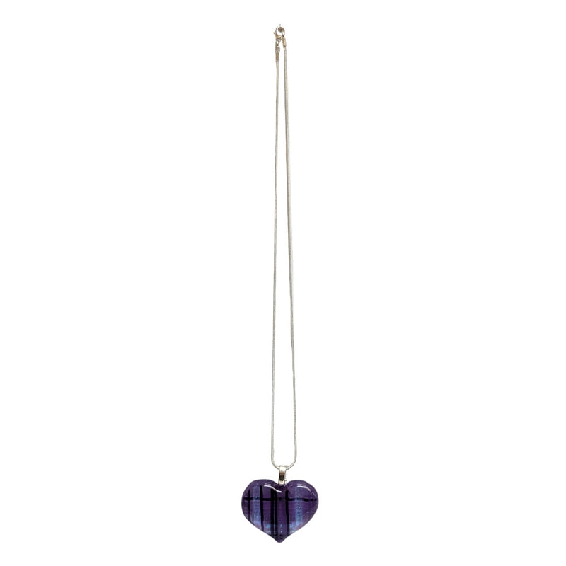 Alicia MacInnes Cara Tartan Heart Pendant Necklace on chain