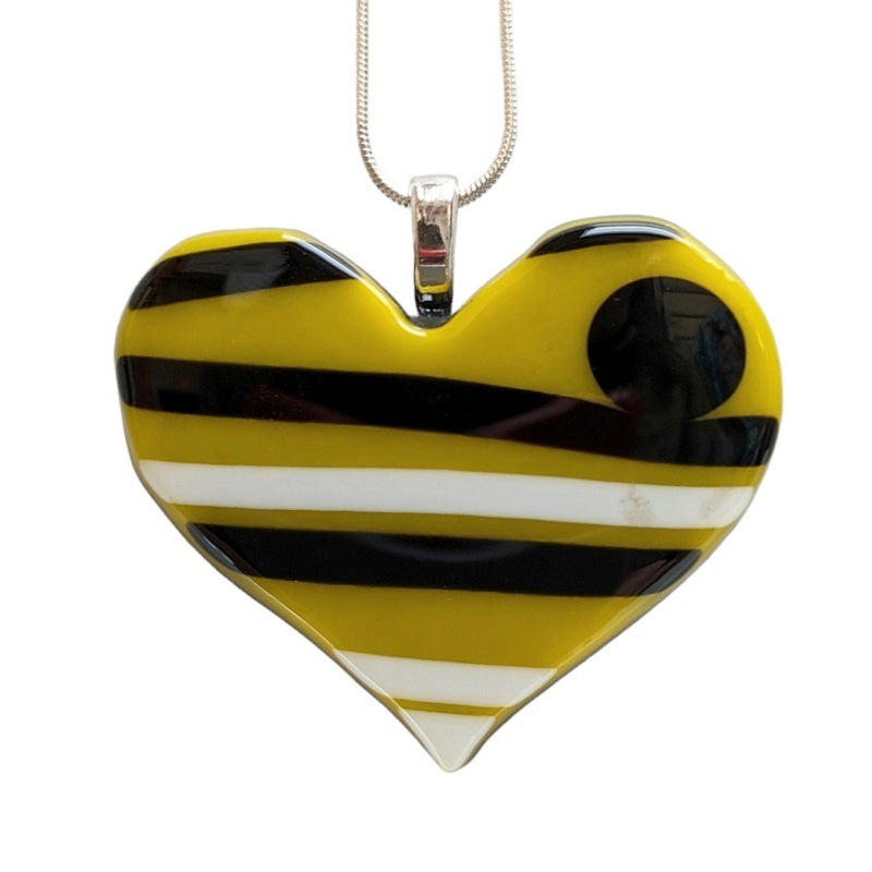 Alicia MacInnes Yellow Leaf Heart Pendant Necklace main