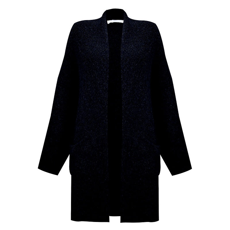 Amazing Woman Veritie Boucle Cardigan Dark Navy front