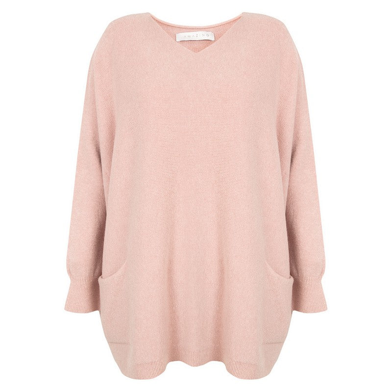 Amazing Woman Caryf X Jumper 2 Pockets Oversized Antique Rose
