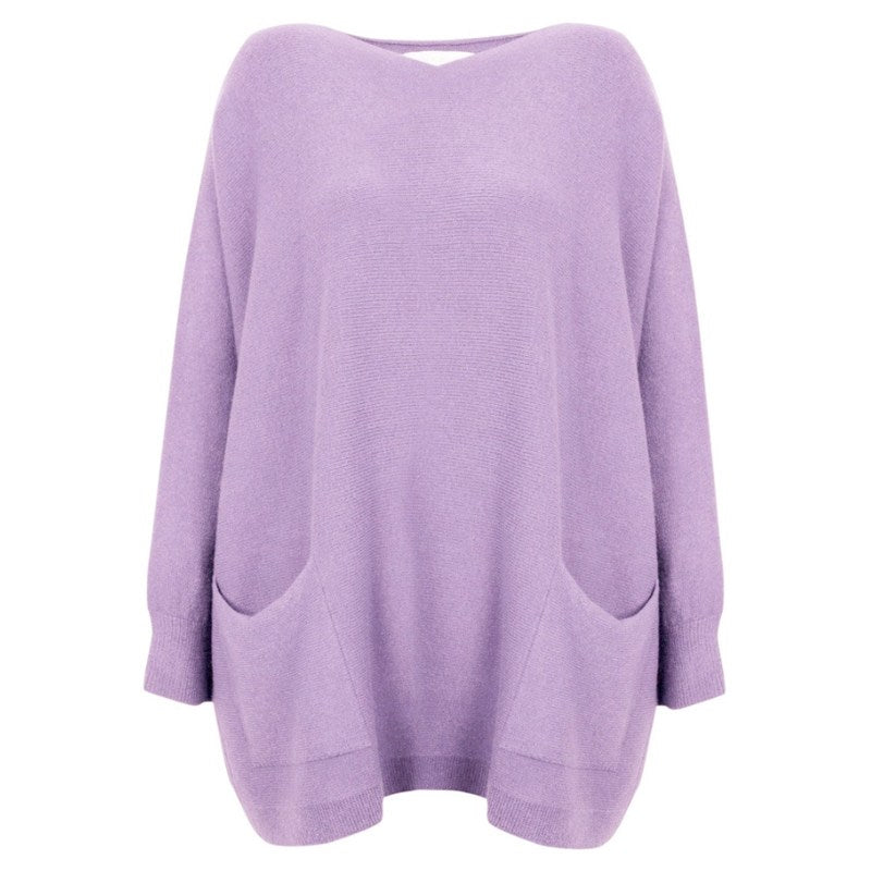 Amazing Woman Caryf X Oversized Jumper 2 Pockets in Lilac