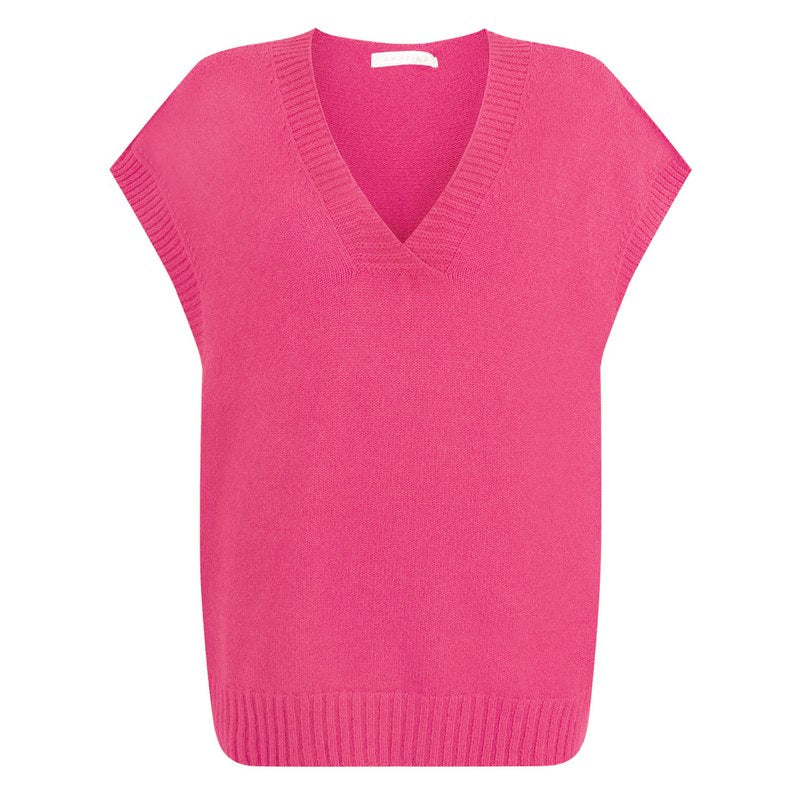 Pirie Easy Fit V-Neck Tank Magenta