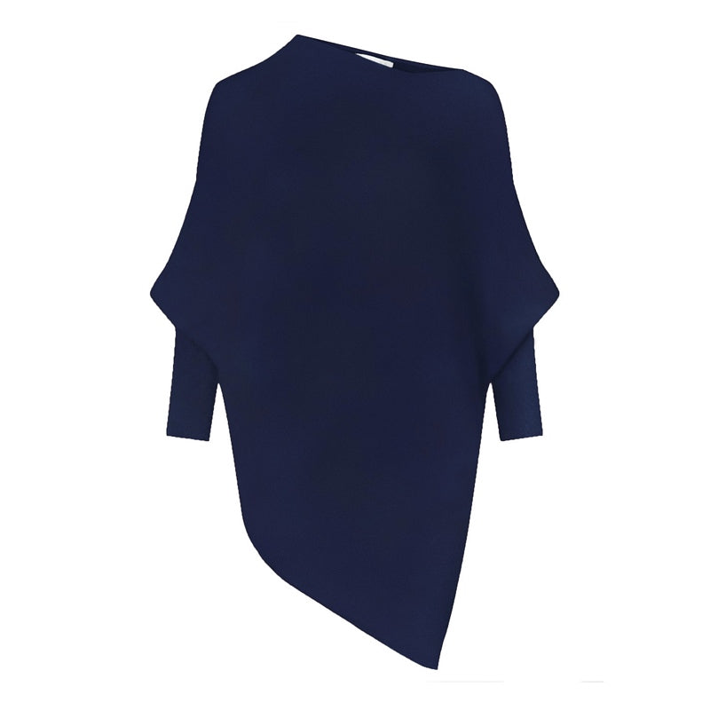 Amazing Woman Emilie Asymmetric Jumper Bright Navy front