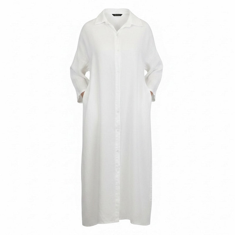 Amazing Woman Finty X Oversized Linen Dress White front