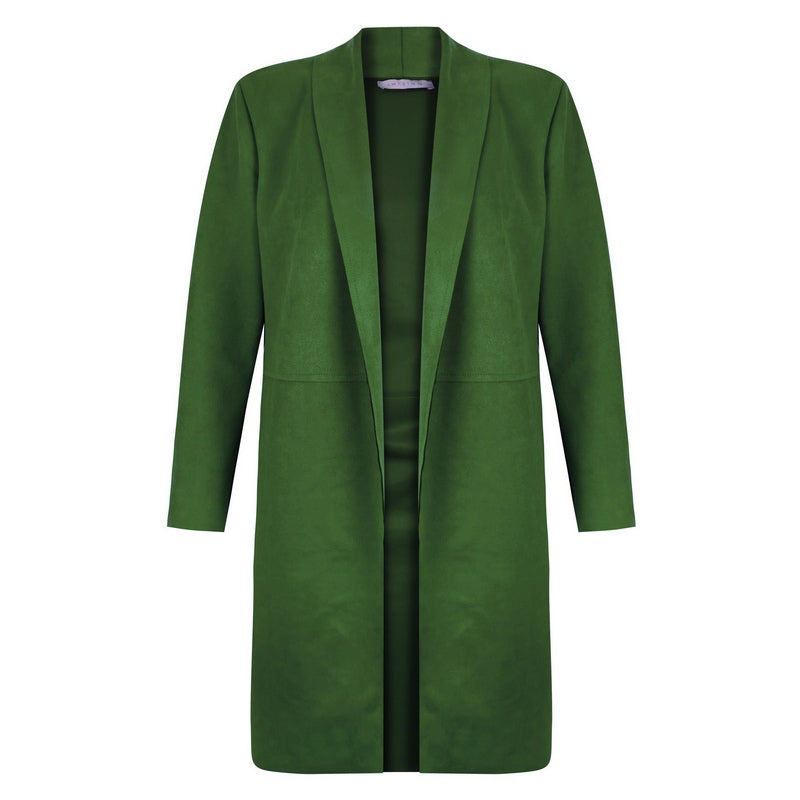 Amazing Woman Heidi Sueded Coat Green front