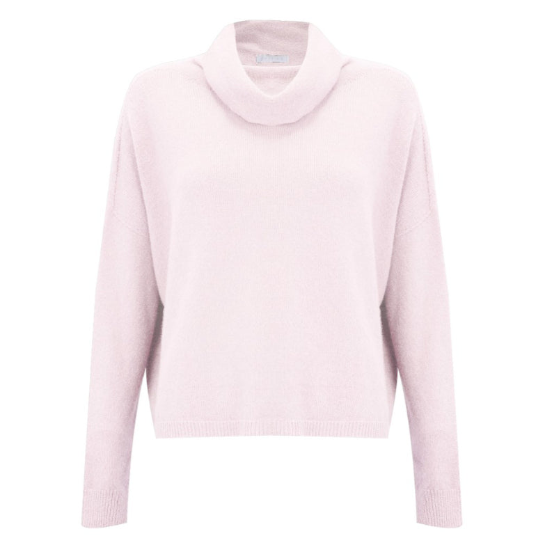 Amazing Woman Jannie Cowl Neck Jumper Pale Pink front