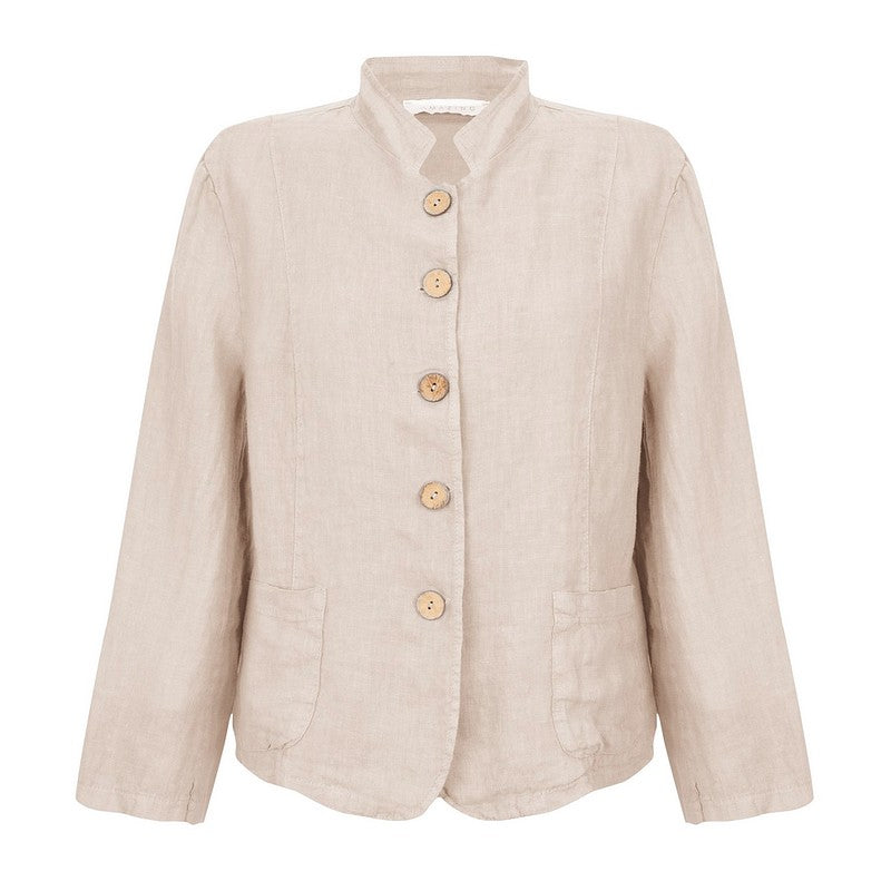 Amazing Woman Katia Short Linen Jacket Fango front