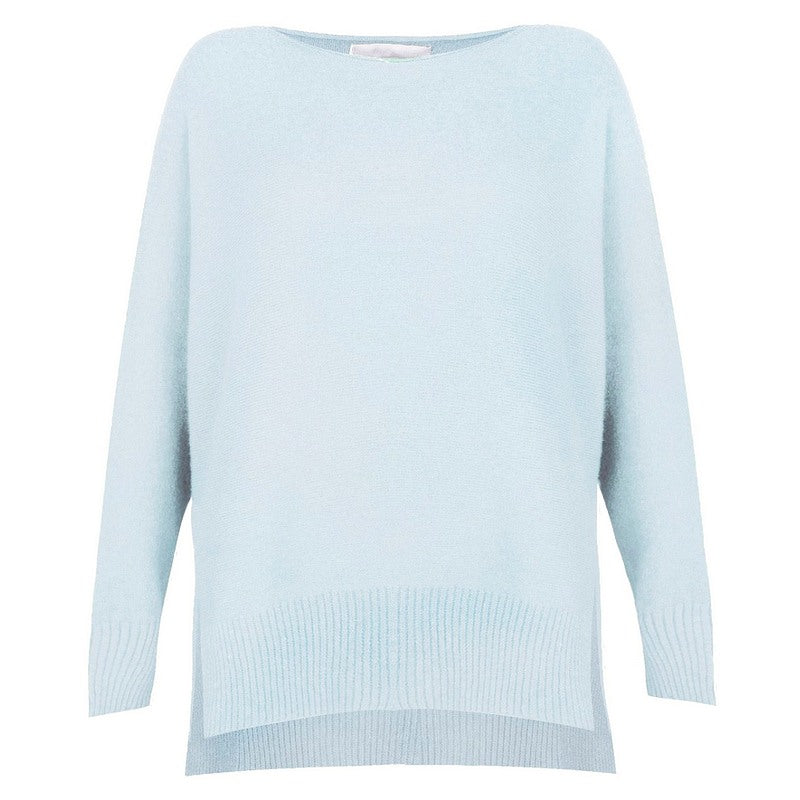 Amazing Woman Marley Round Neck Easy Fit Jumper in Pale Blue front