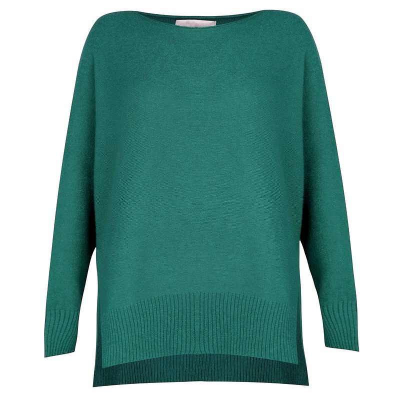 Amazing Woman Marley Round Neck Easy Fit Jumper in Petrol