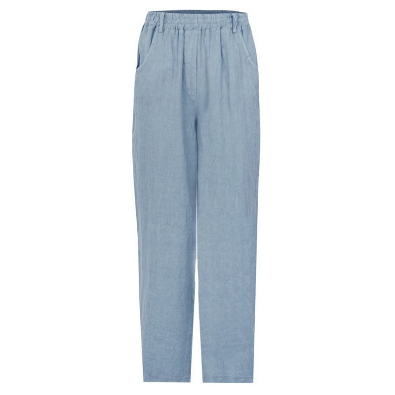 Amazing Woman Odie Tapered Linen Trousers Denim Blue front