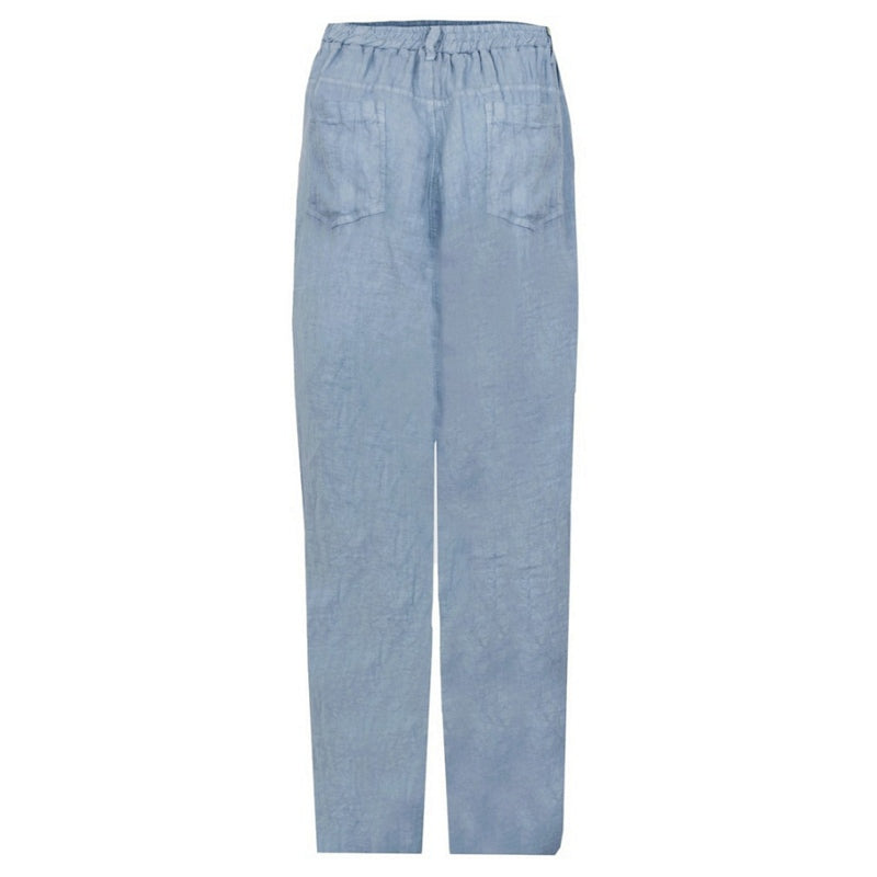 Amazing Woman Odie Tapered Linen Trousers Denim Blue rear