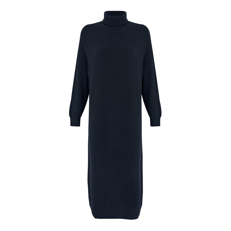 Amazing Woman Paige Polo Neck Long Dress Navy