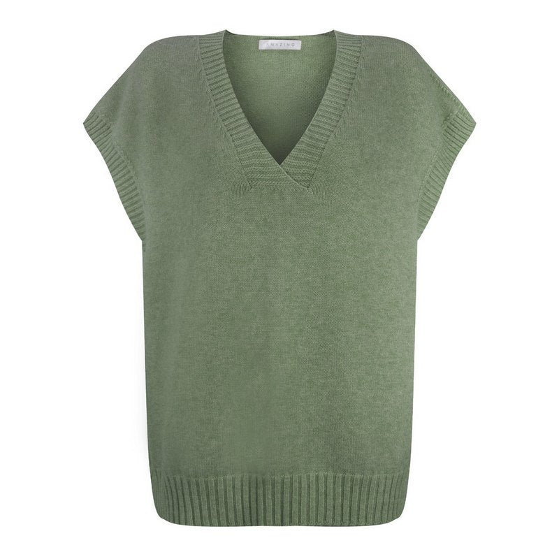 Amazing Woman Pirie Easy Fit V-Neck Tank Olive Green main
