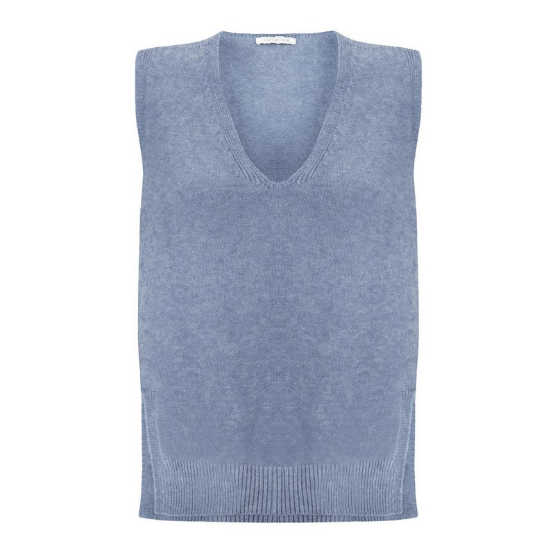 Amazing Woman Pixie V-Neck Knitted Tank Denim Blue main