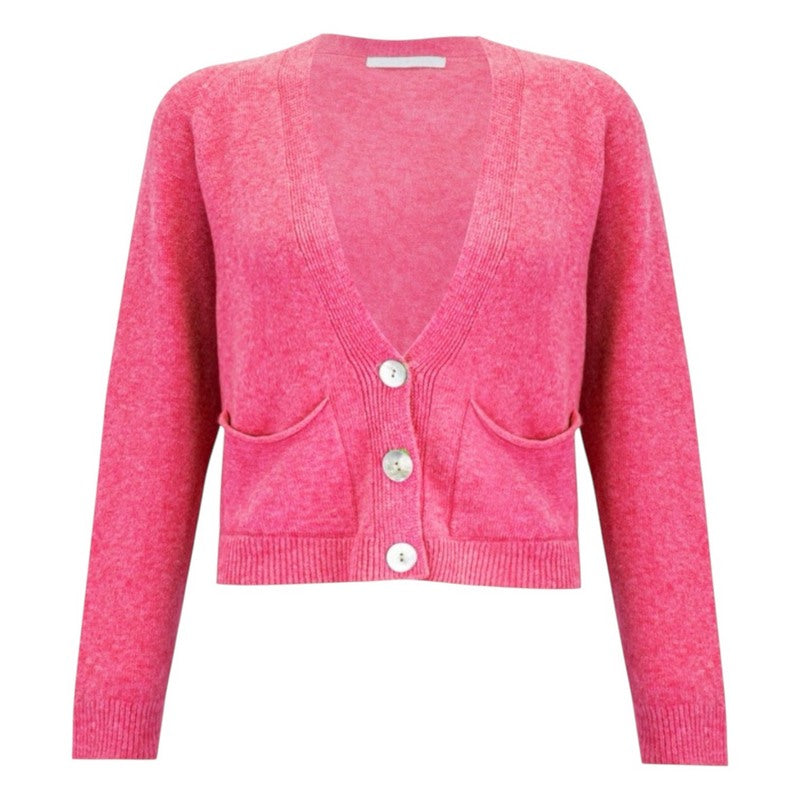 Amazing Woman Pook Crop Boxy Cardigan Azalea front