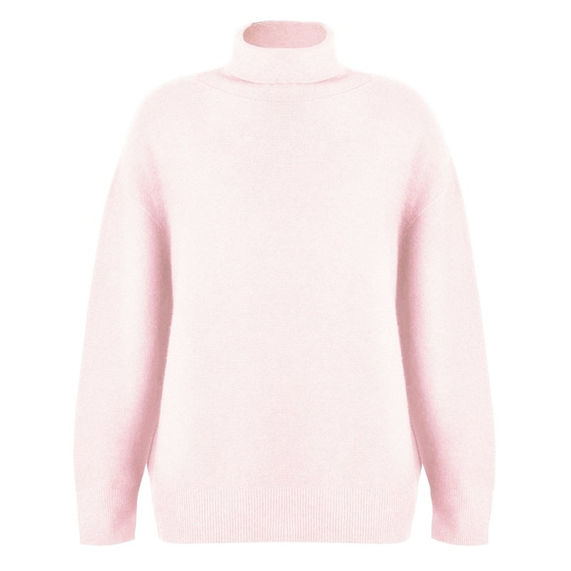 Amazing Woman Zoie Classic Polo Neck Pale Pink front