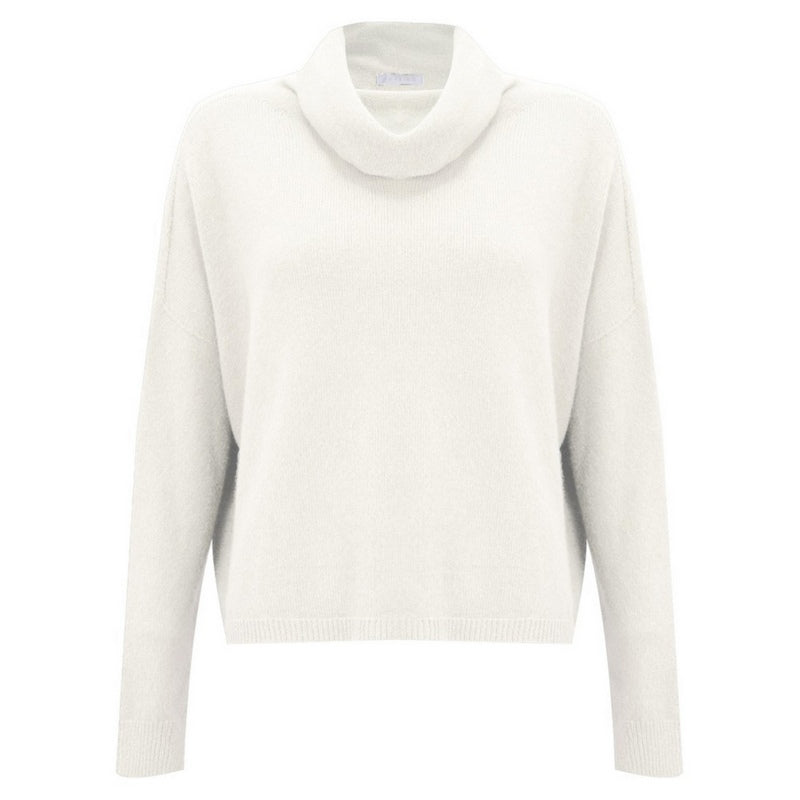 Amazing Woman Jannie Cowl Neck Boxy Jumper Cream front