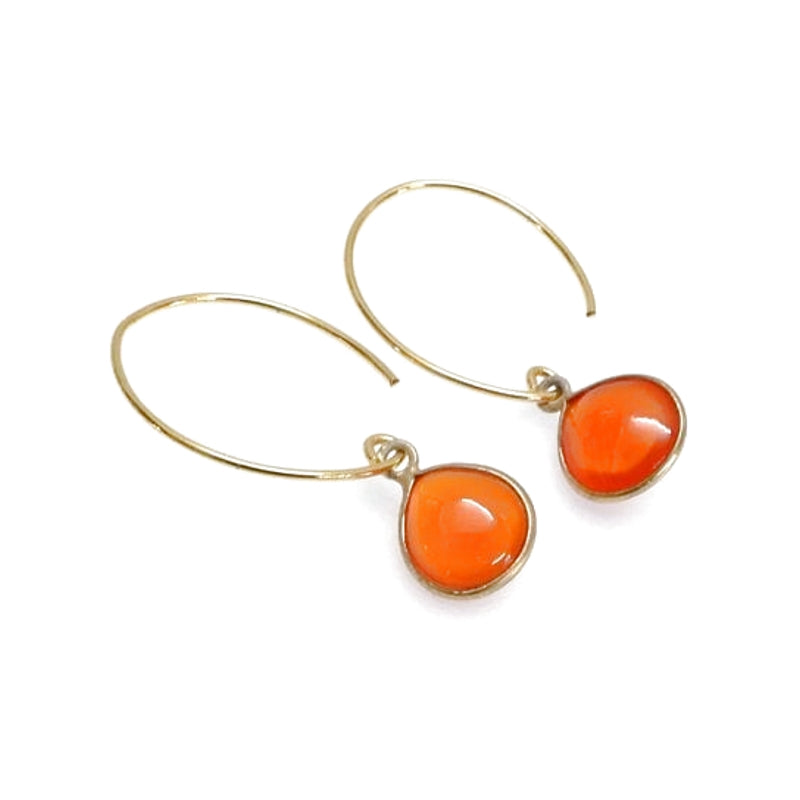 Annabella Moore Carnelian Orange Gemstone Earrings LFE08-OR main