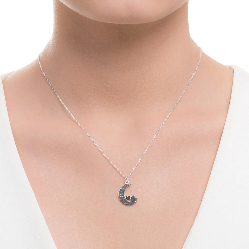 Annabella Moore Jewellery To the Moon and Back Necklace AM04-02N on model