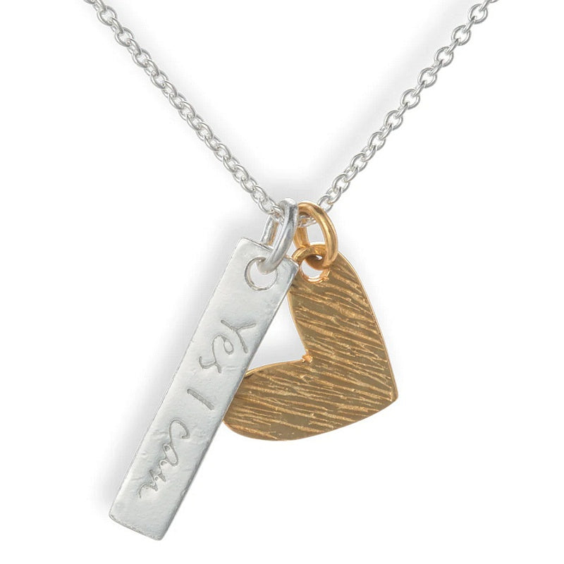 Annabella Moore Jewellery Yes I Can Silver & Gold Necklace AM03-07N main