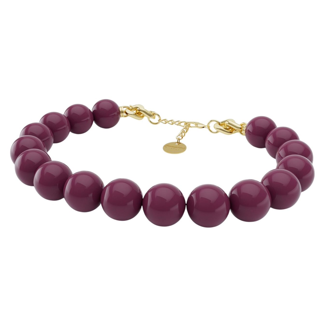 Antura Accessories Balloon Full Necklace Plum ACJ910175 side