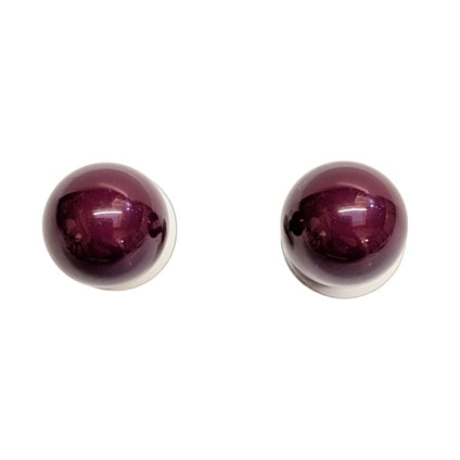 Antura Balloon Stud Earrings Plum AOJ10065 front