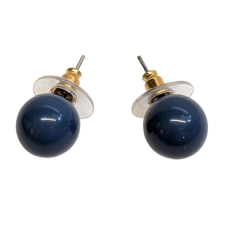 Antura Balloon Stud Earrings Blue AOJ10065 side